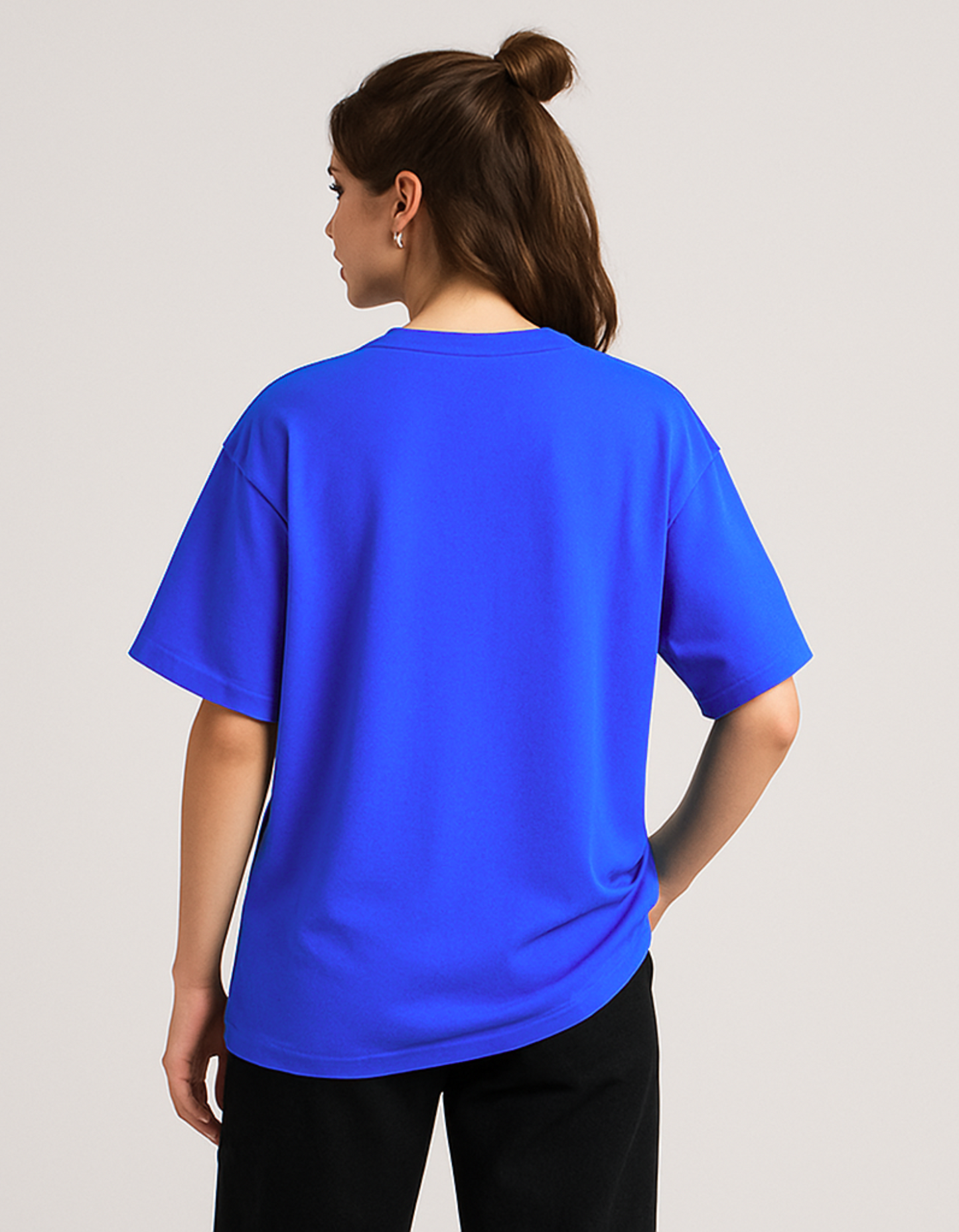 Bright blue oversize T-shirt