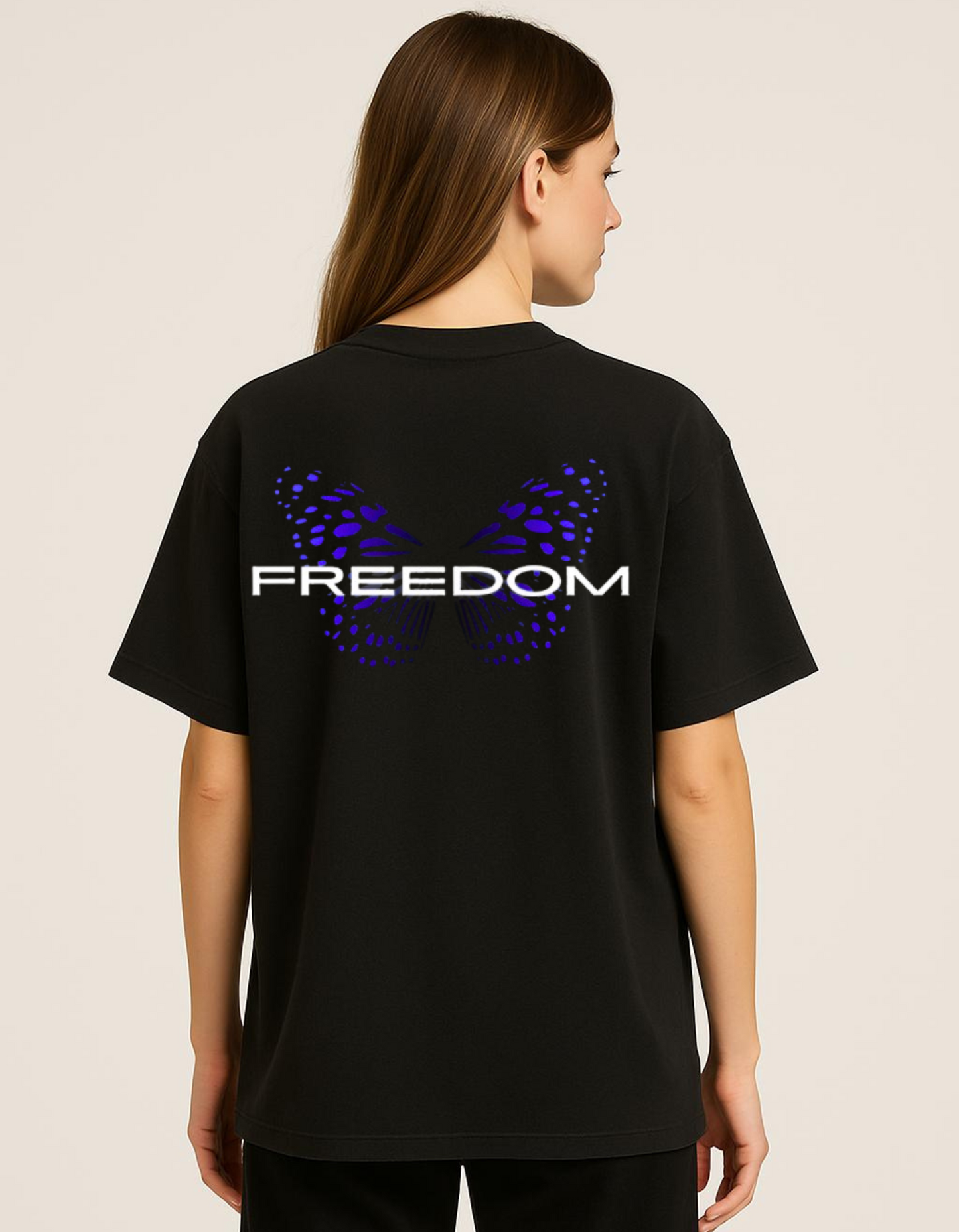 Freedom black oversize T-shirt
