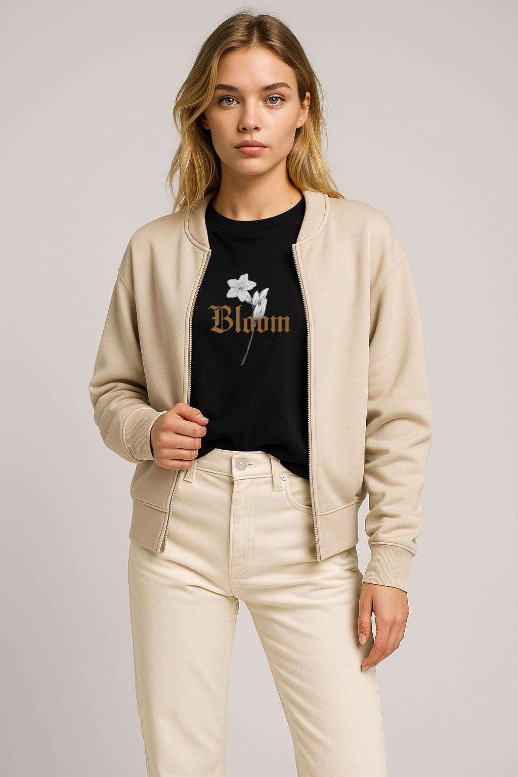 Bloom black regular fit T-shirt