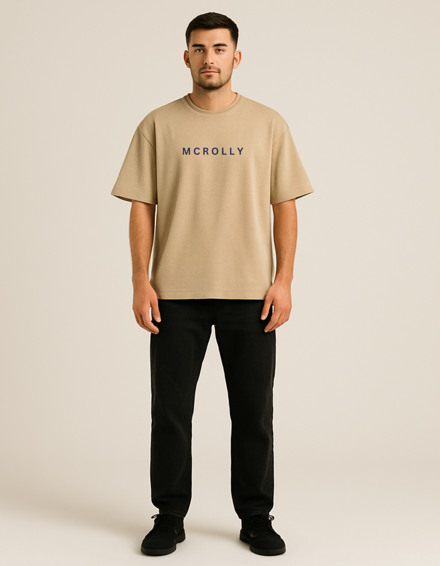 Galaxy beige colour oversize T-shirt