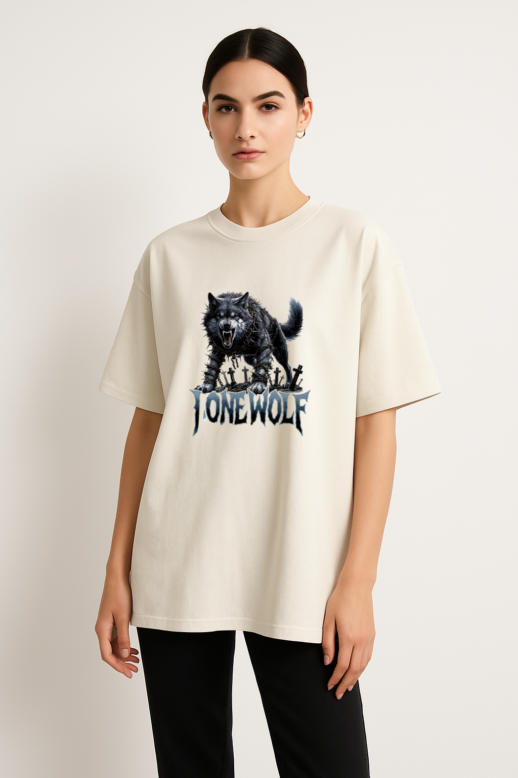 Lonewolaf off white oversize T-shirt