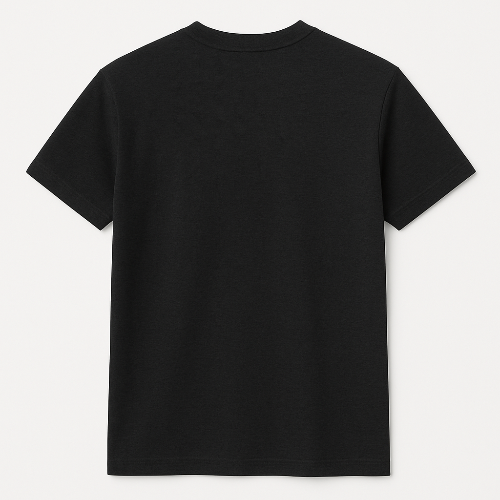 Regular fit focus black T-shirt