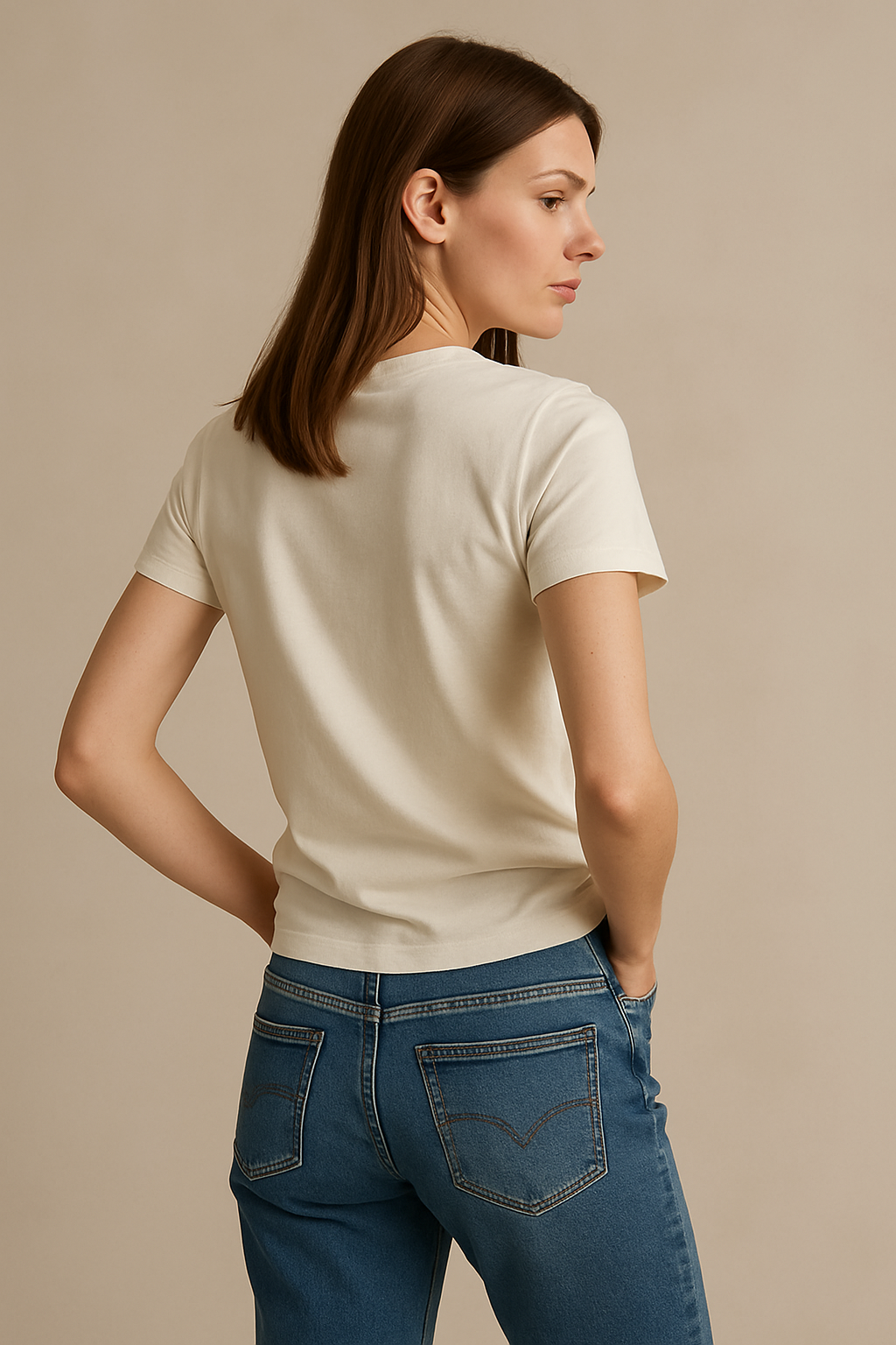 Premium off white regular fit T-shirt