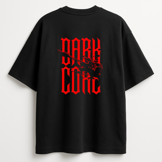 Black : Round Neck Drop Sleeved Tee For Men and Women