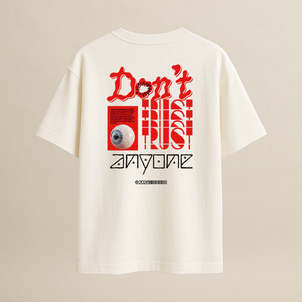 Off white : Round Neck Drop Sleeved Tee For Men and Women