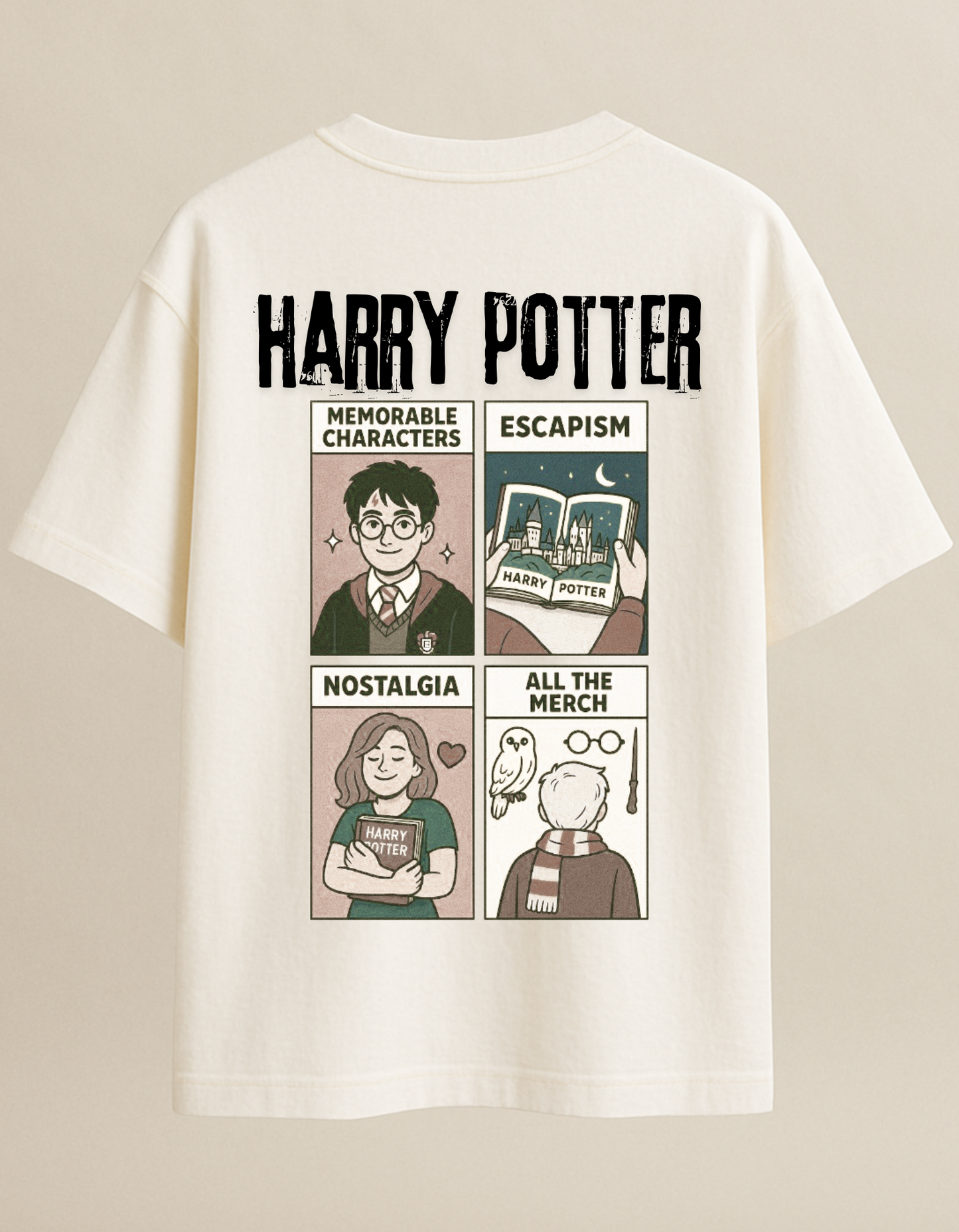 Harry potter off white oversize T-shirt
