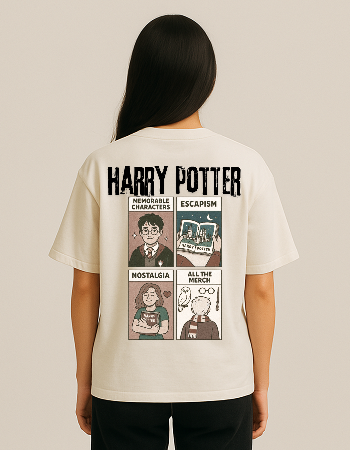 Harry potter off white oversize T-shirt