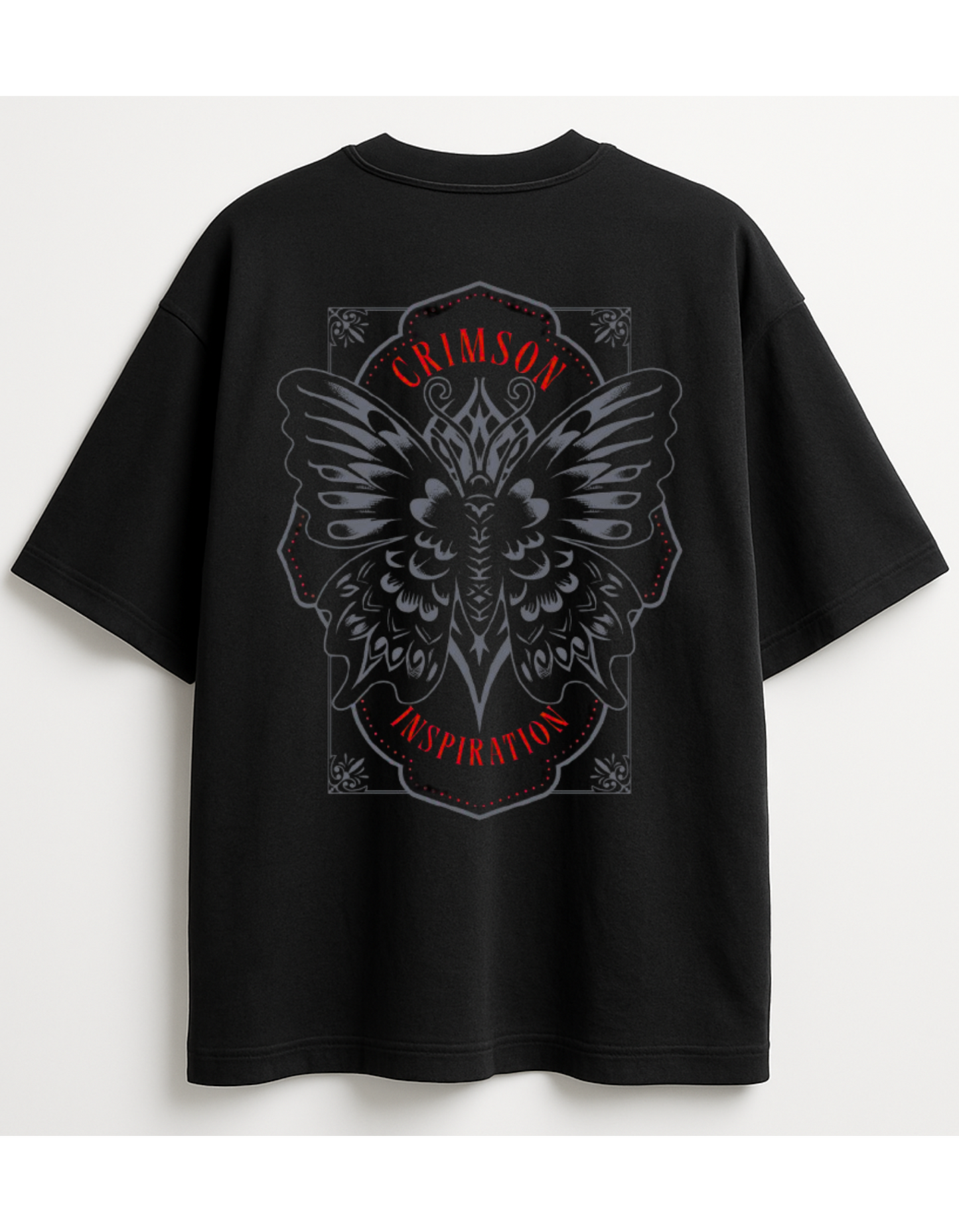 Inspiration black colour oversize T-shirt