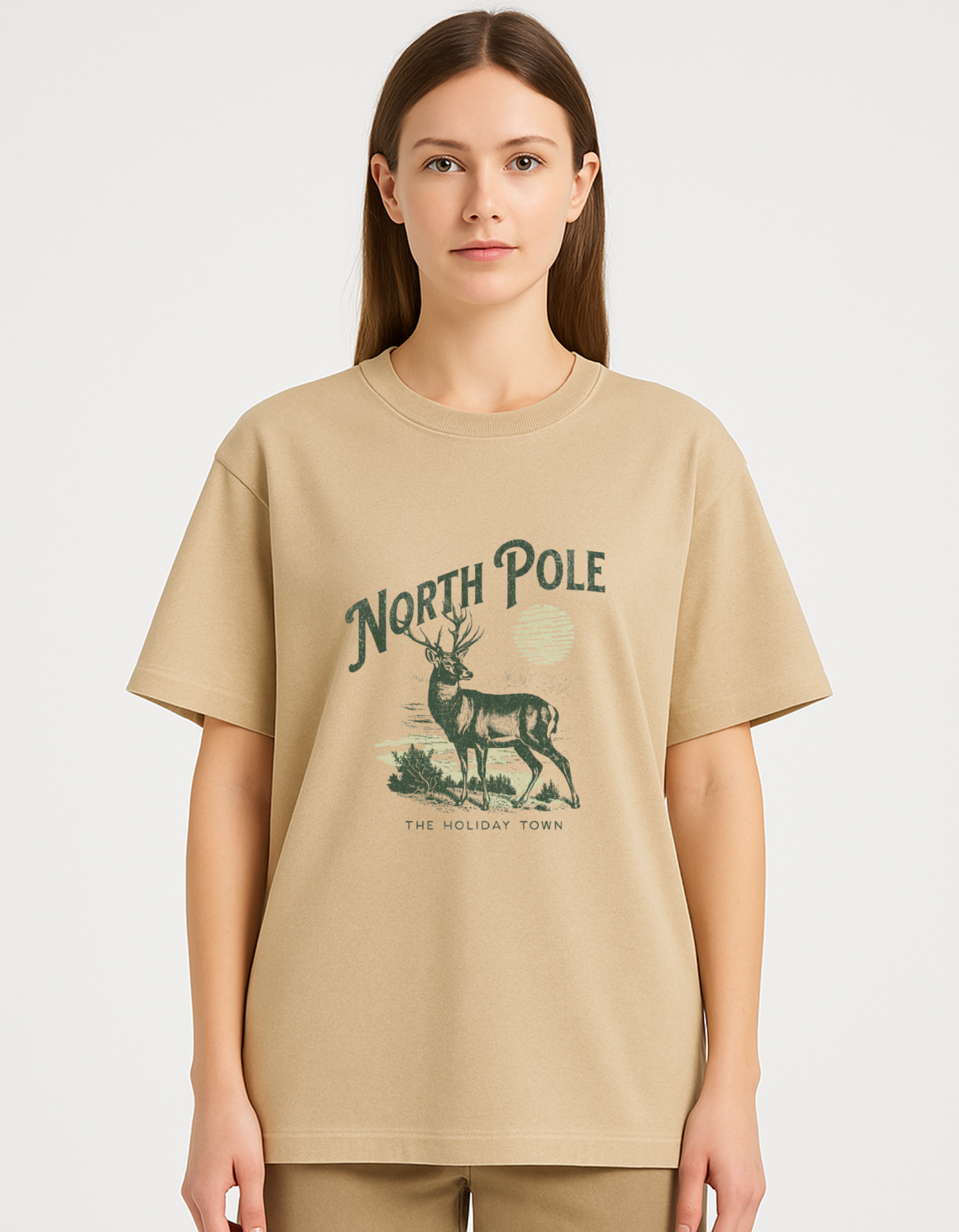 Beige colour oversize T-shirt