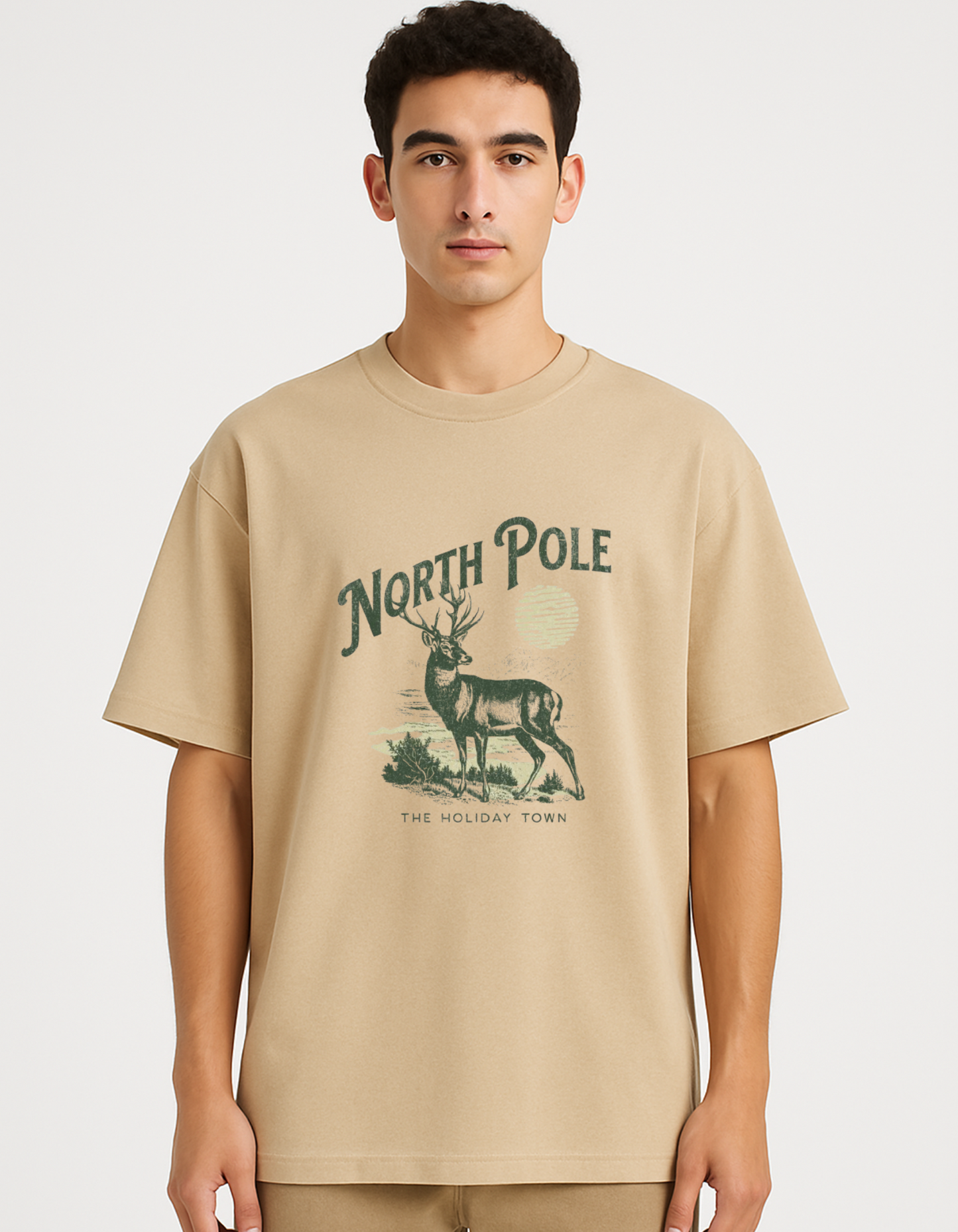 Beige colour oversize T-shirt