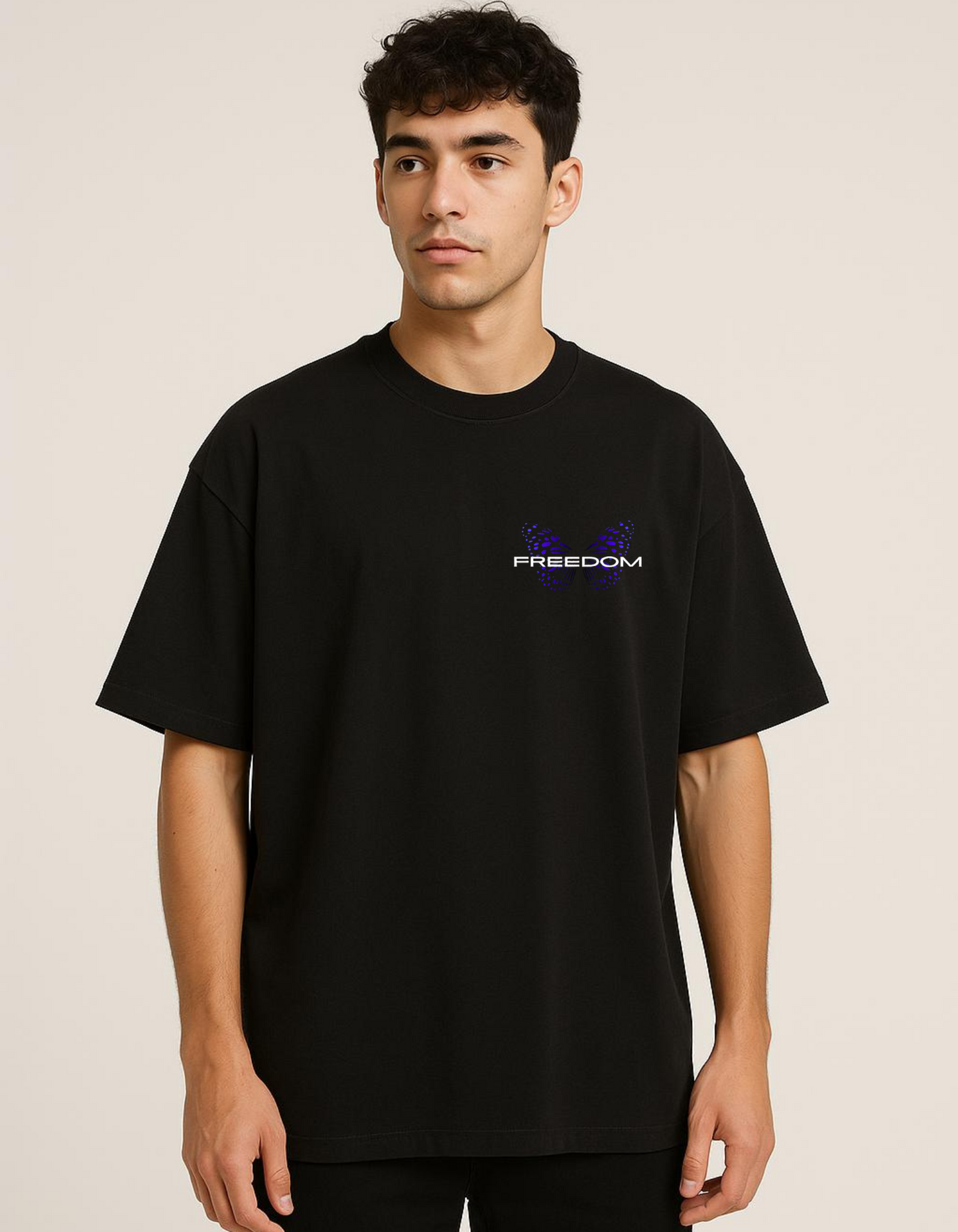 Freedom black oversize T-shirt