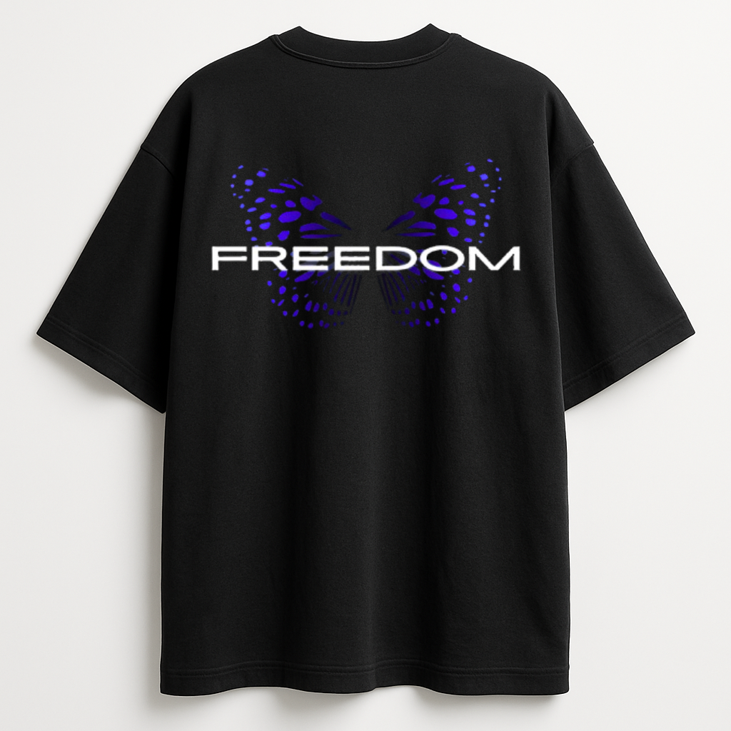 Freedom black oversize T-shirt