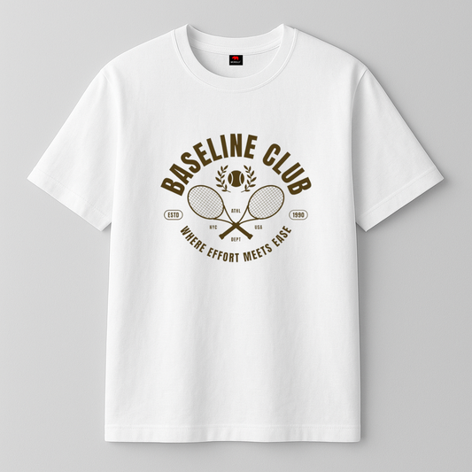 Baseline club regular fit white T-shirt