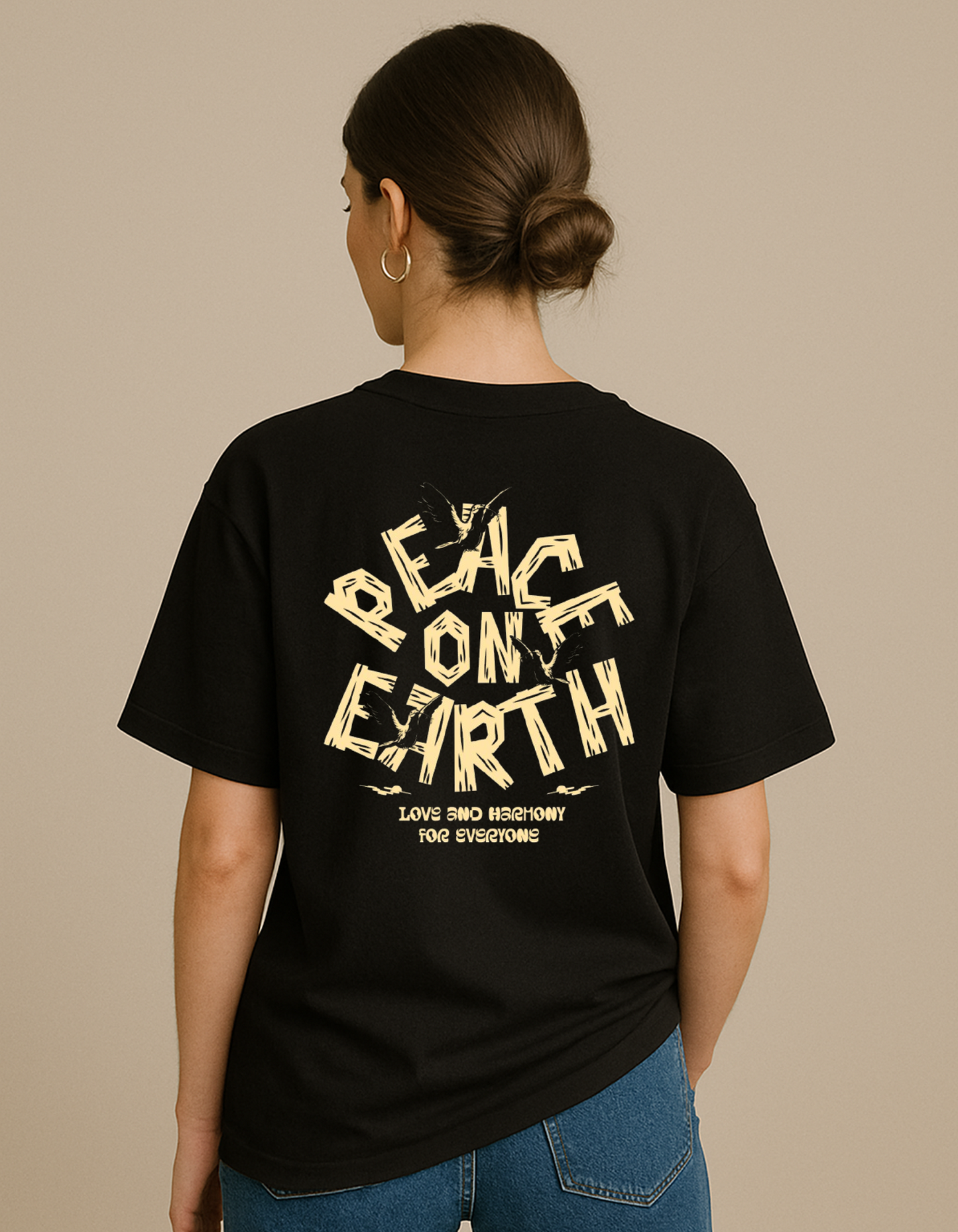 Black colour oversize T-shirt