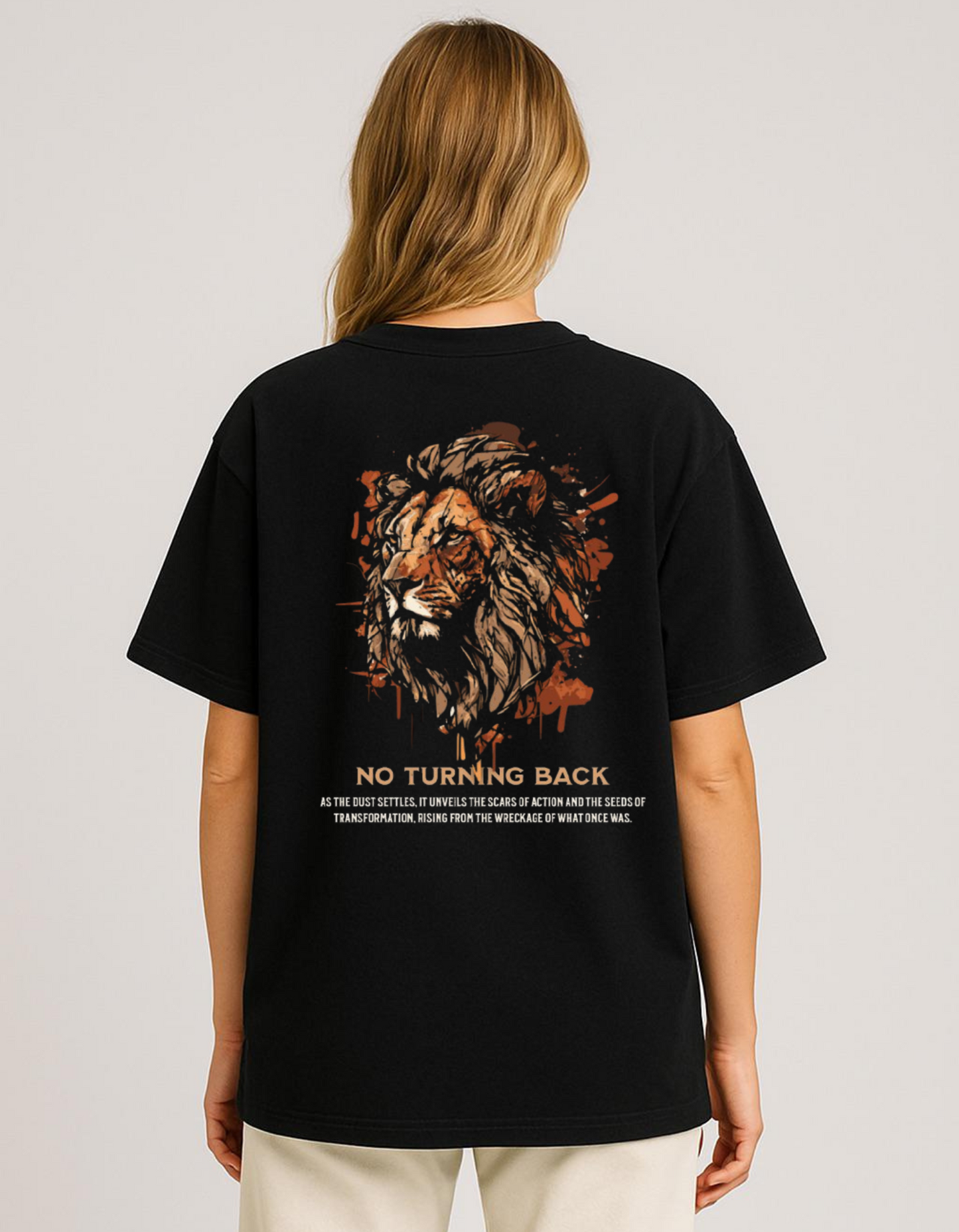 Black colour oversize T-shirt