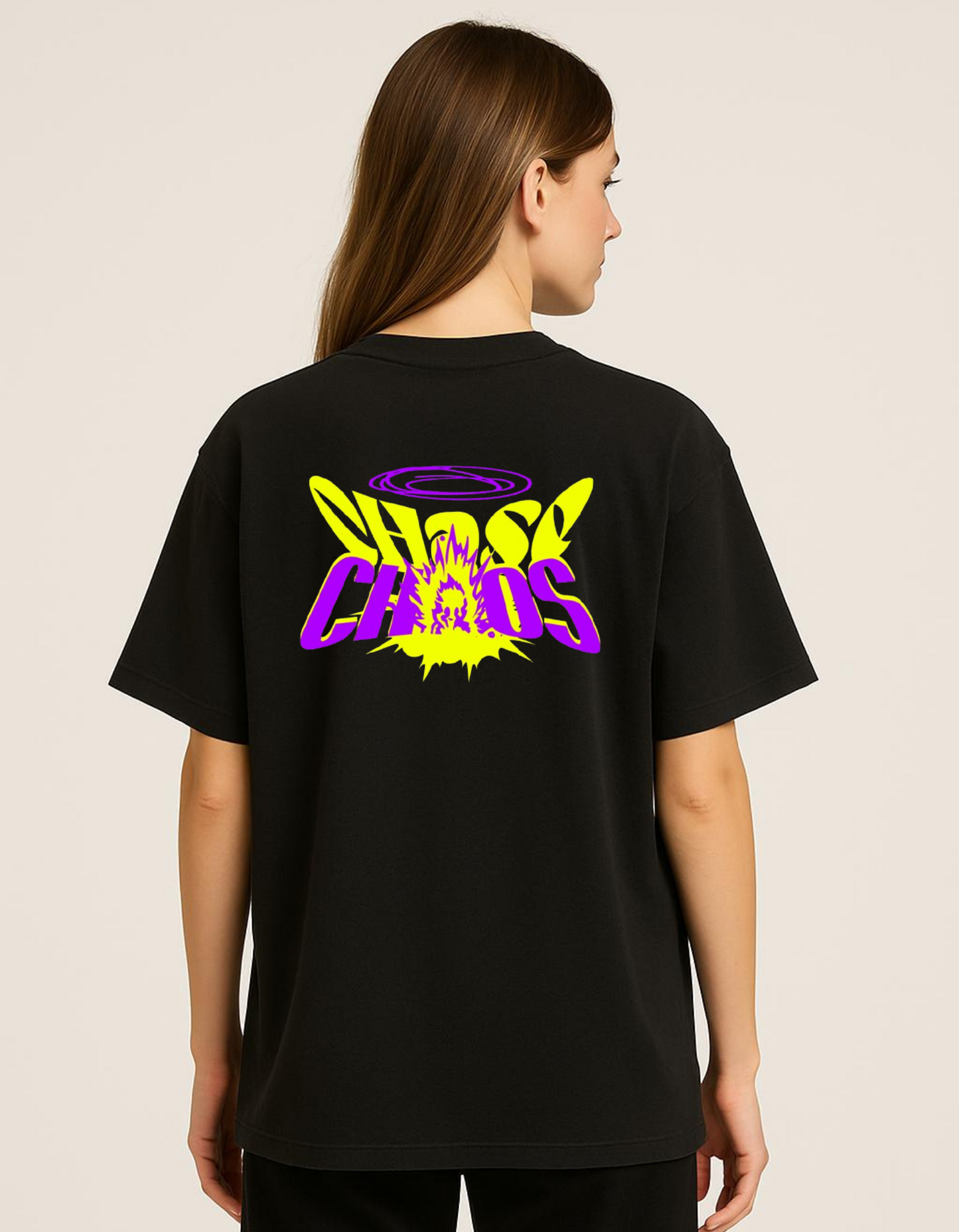 Black colour oversize T-shirt