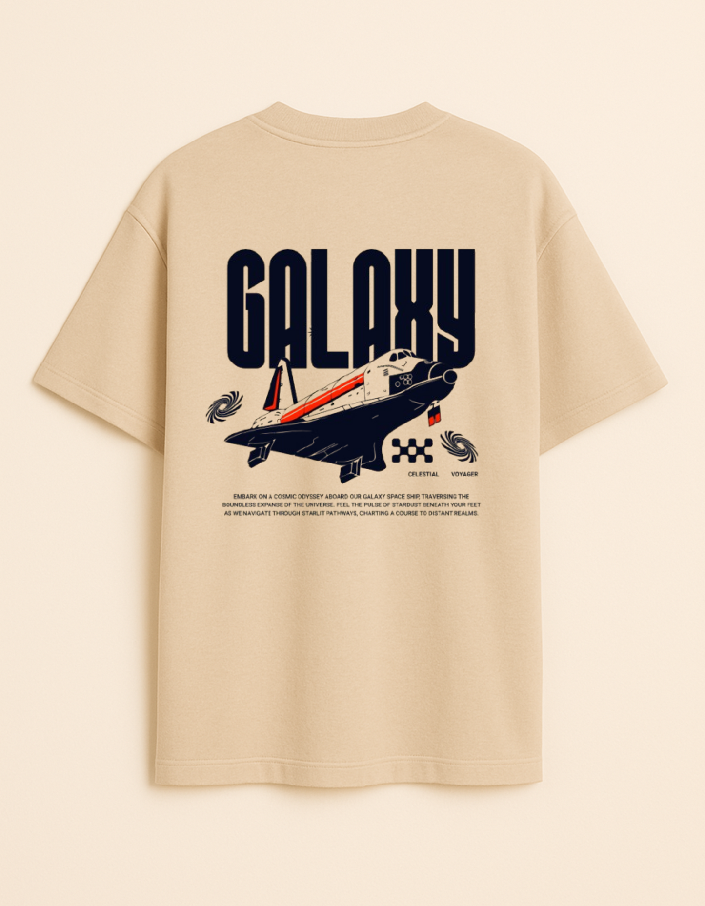 Galaxy beige colour oversize T-shirt