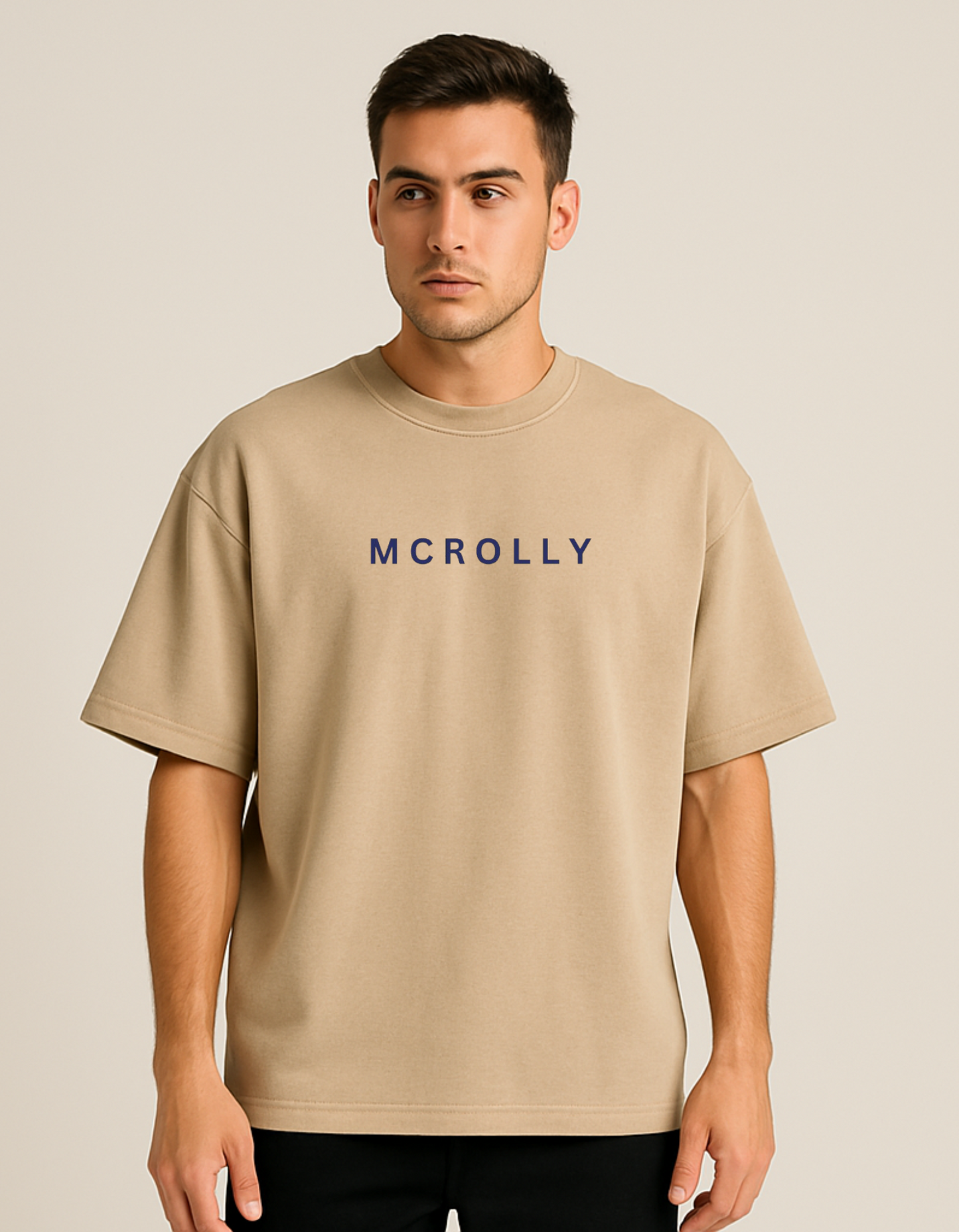 Galaxy beige colour oversize T-shirt