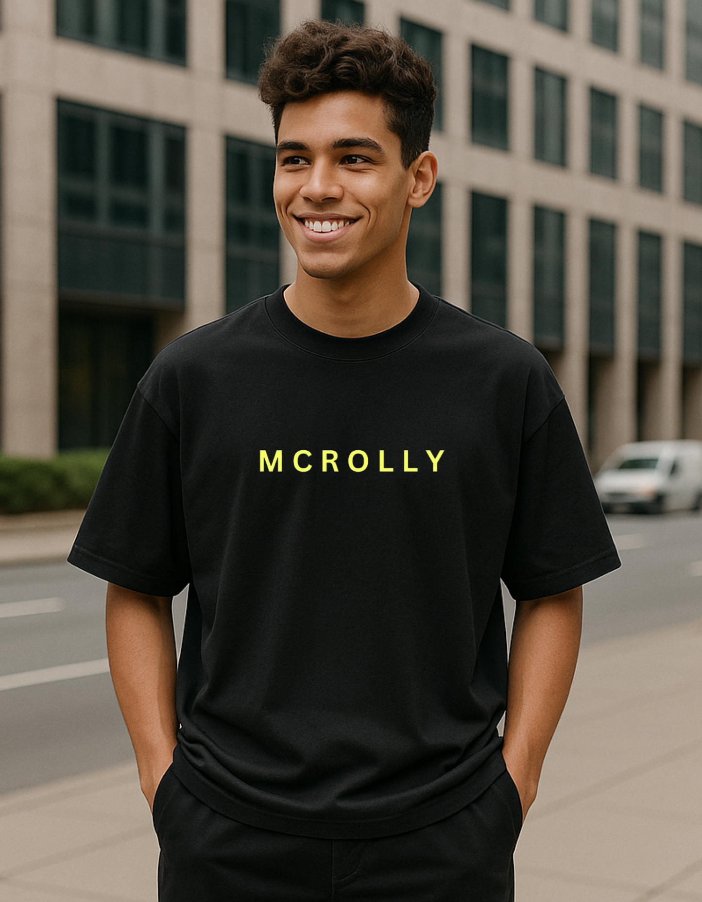 Black colour oversize T-shirt