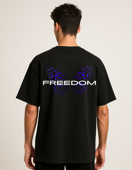 Freedom black oversize T-shirt