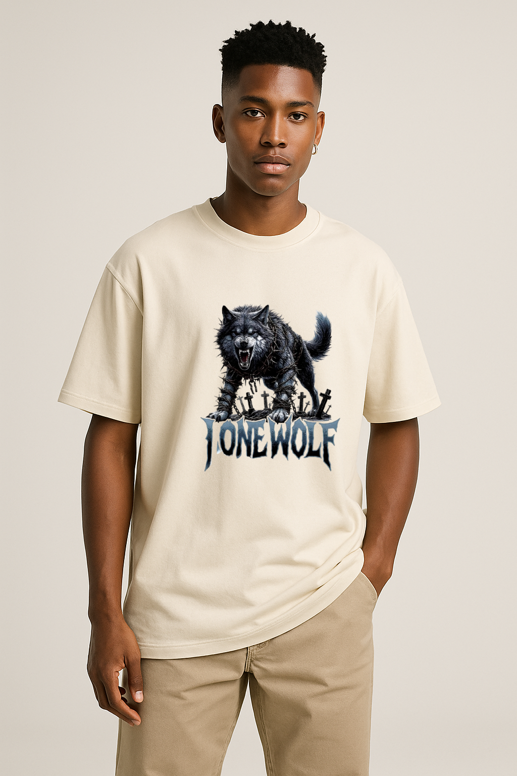 Lonewolaf off white oversize T-shirt