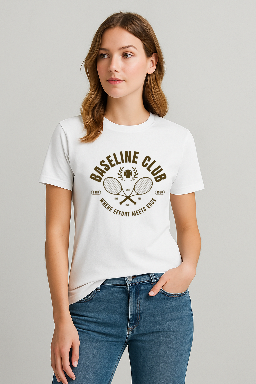 Baseline club regular fit white T-shirt