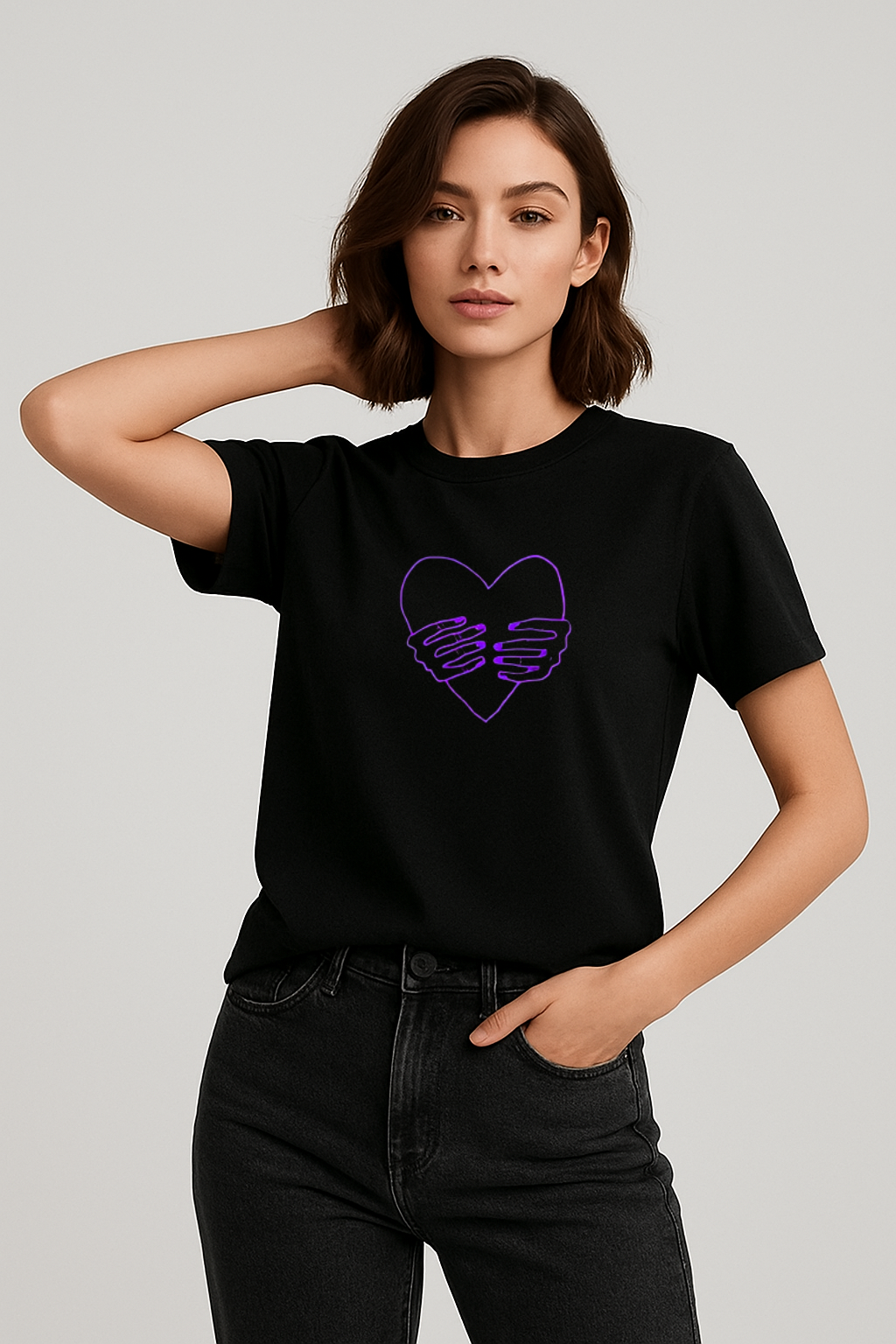 Black regular fit T-Shirt